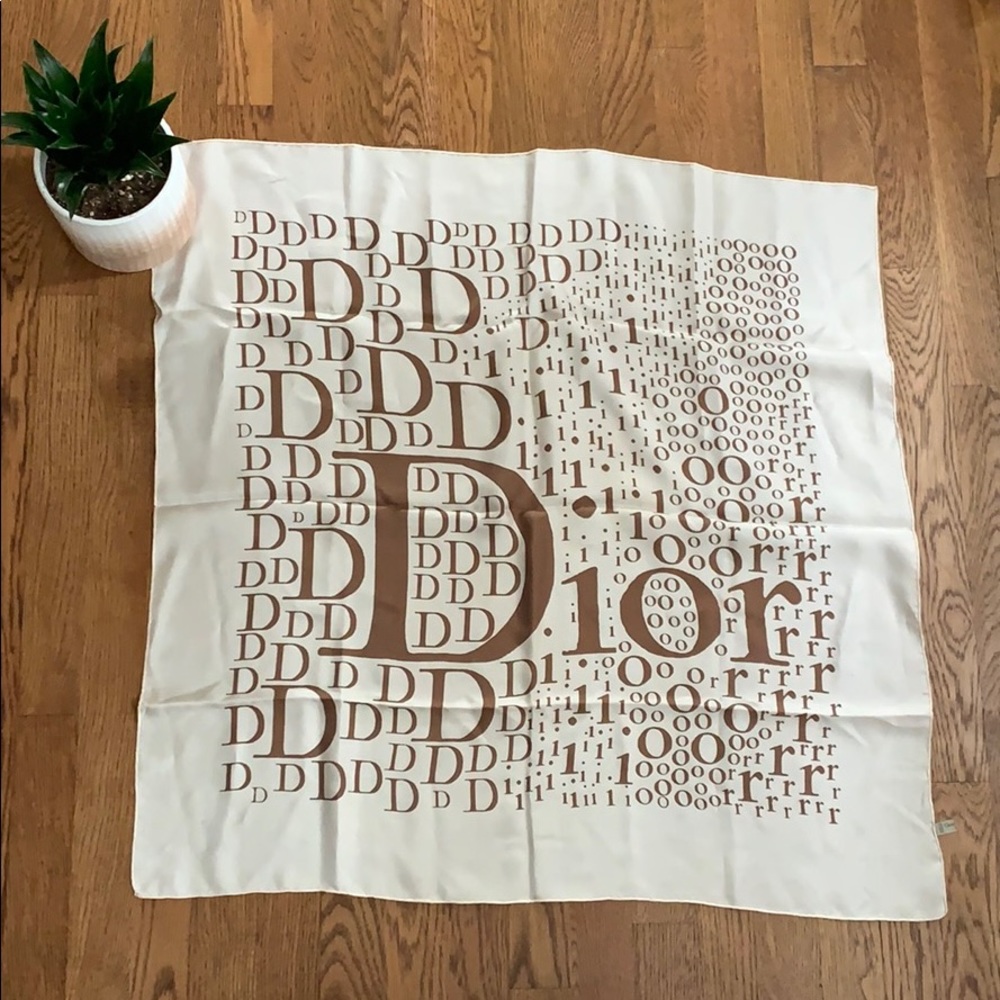 Dior vintage scarf logo monogram